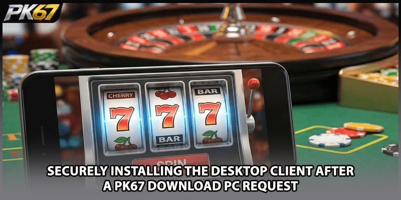 Securely installing the desktop client after a PK67 Download PC request
